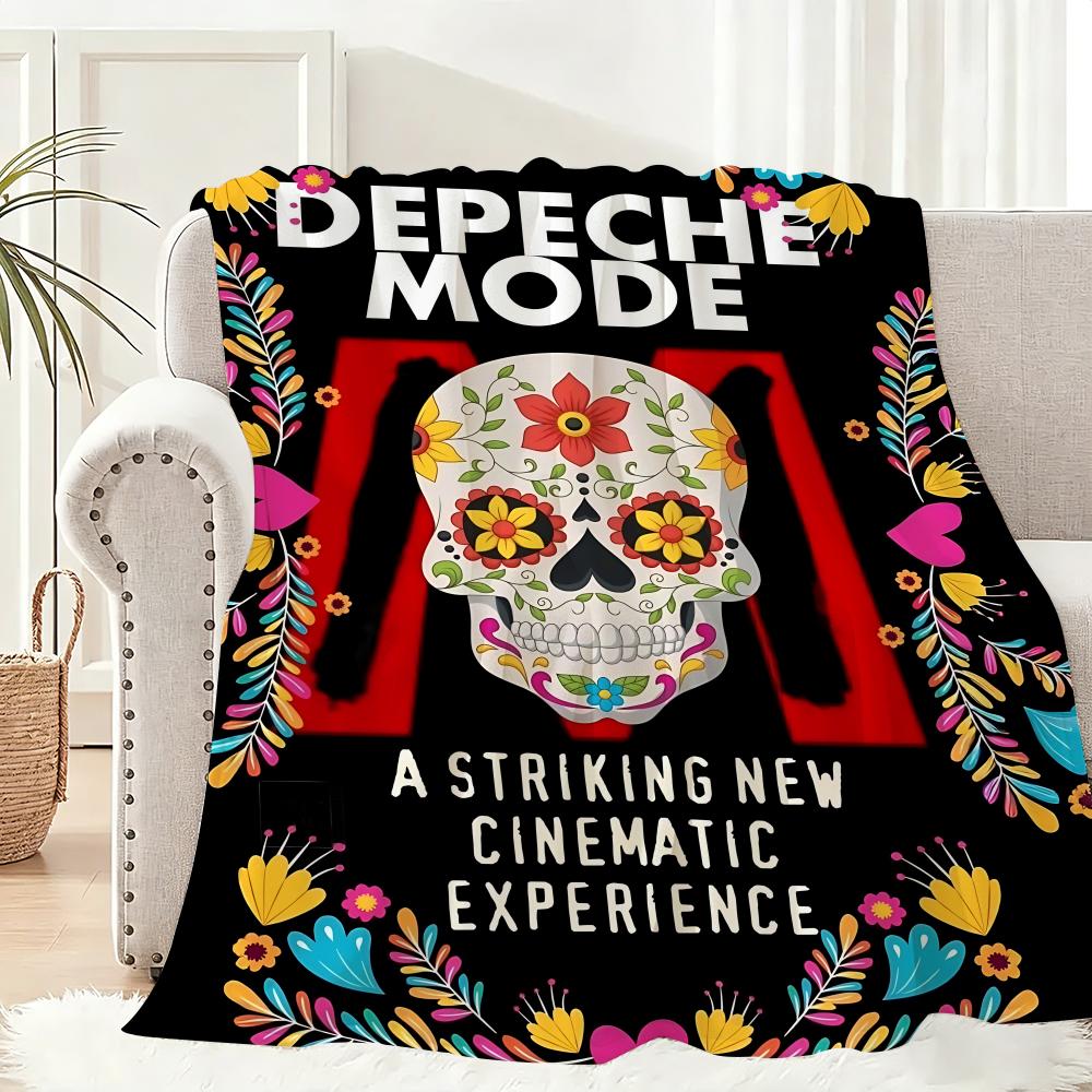 Depeche Mode Bandwurfdecke Leichtgewicht 240g Flanelldecke Weich Hautfreundlich für Sommerkühlung