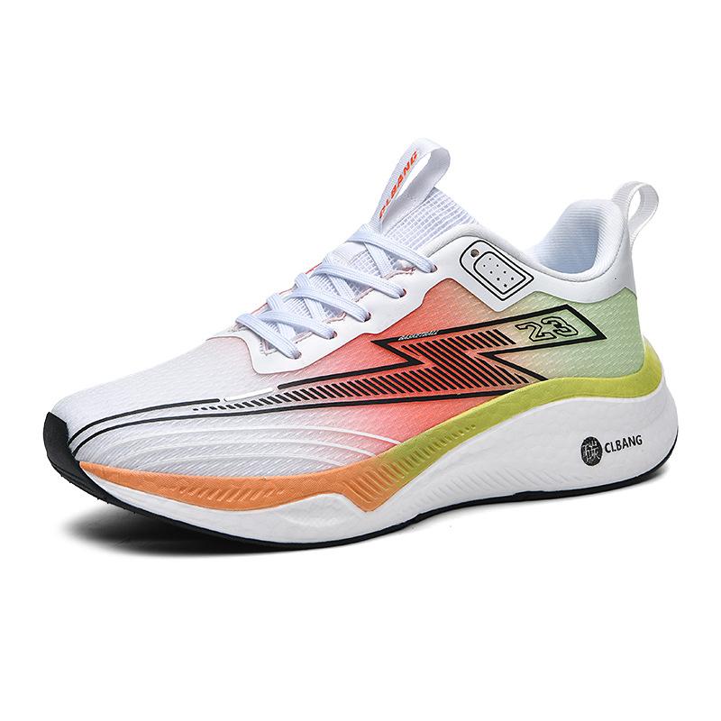 Running shoes, teenagers, junior high school entrance examination, sports racing, primary school students, mesh sports casual shoes, soft soles, men's
