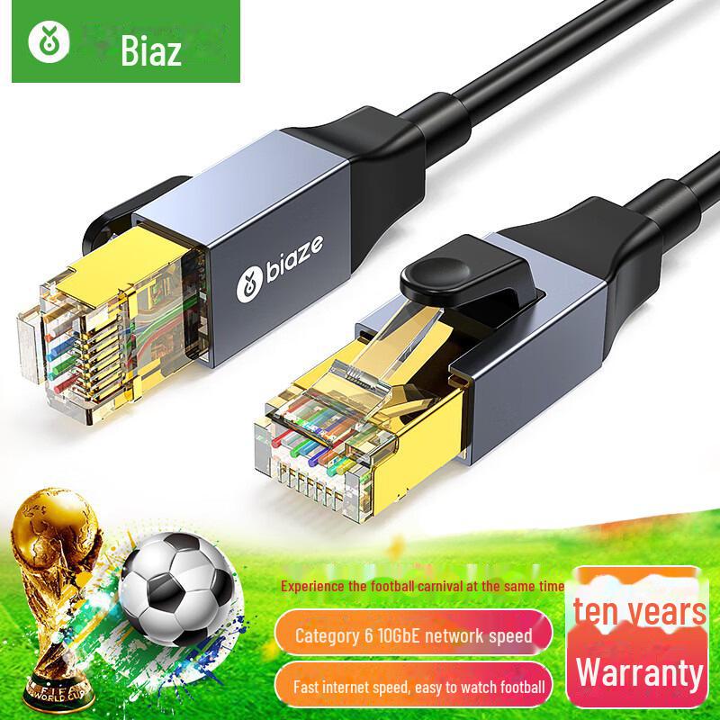 Biyaz CAT6 Gigabit Unshielded Flat Network Cable for High-Speed Home and Computer Connections