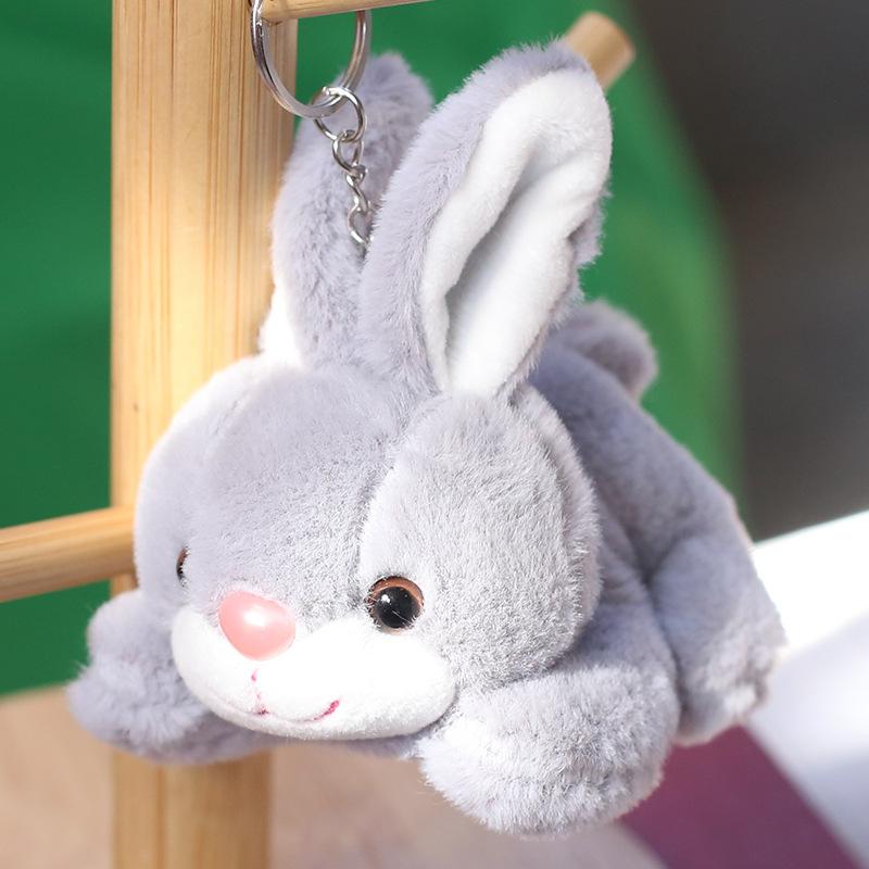 

Маленький милый кулон в виде кролика Плюшевая игрушка-кролик Брелок Маленький белый кролик Аксессуары для сумки Подвеска для рюкзака Украшение для девочки 11cm