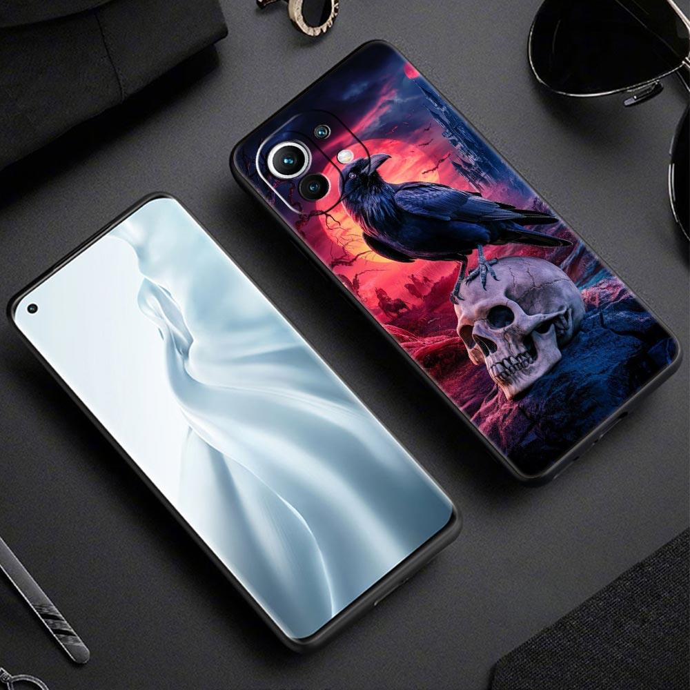 Black Raven Phone Case Cover for Xiaomi Mi 17 15 14 13 12 11 Ultra 15T 14T 13T 12T 11T Pro Lite 5G Soft TPU Shell Fundas Capas