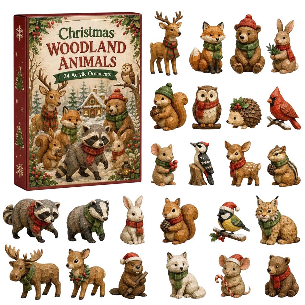 Acrylic Forest Animal Hanging Ornaments - Pack Flat 2D for Keychains and DIY Crafts