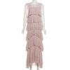 2026 European and American ins new women's clothing hot-selling temperament elegant sleeveless ruffle edge dress