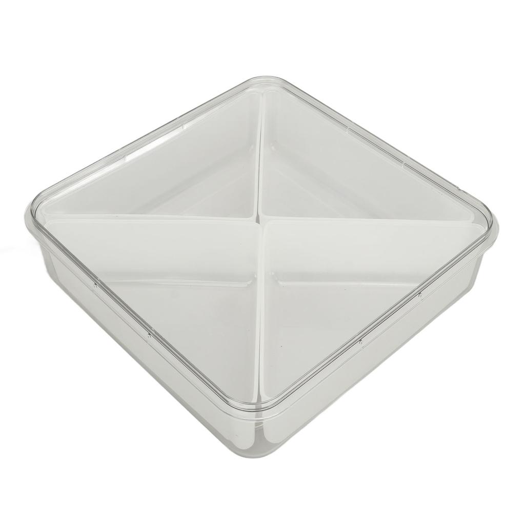 Aufbewahrungs-Organizer-Box Unterteilungsdesign Quadratisch Transparent Stilvoll Vielseitig Nüsse Aufbewahrungsbehälter mit