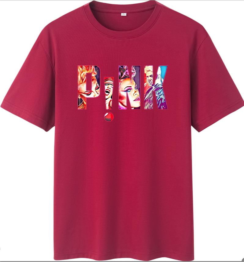 Pnk Cropped T Shirt Summer Carnival Tour Pink Tour Iconic Pnk Merch Tshirt Aesthetic Clothes Oversized T Shirt Tops