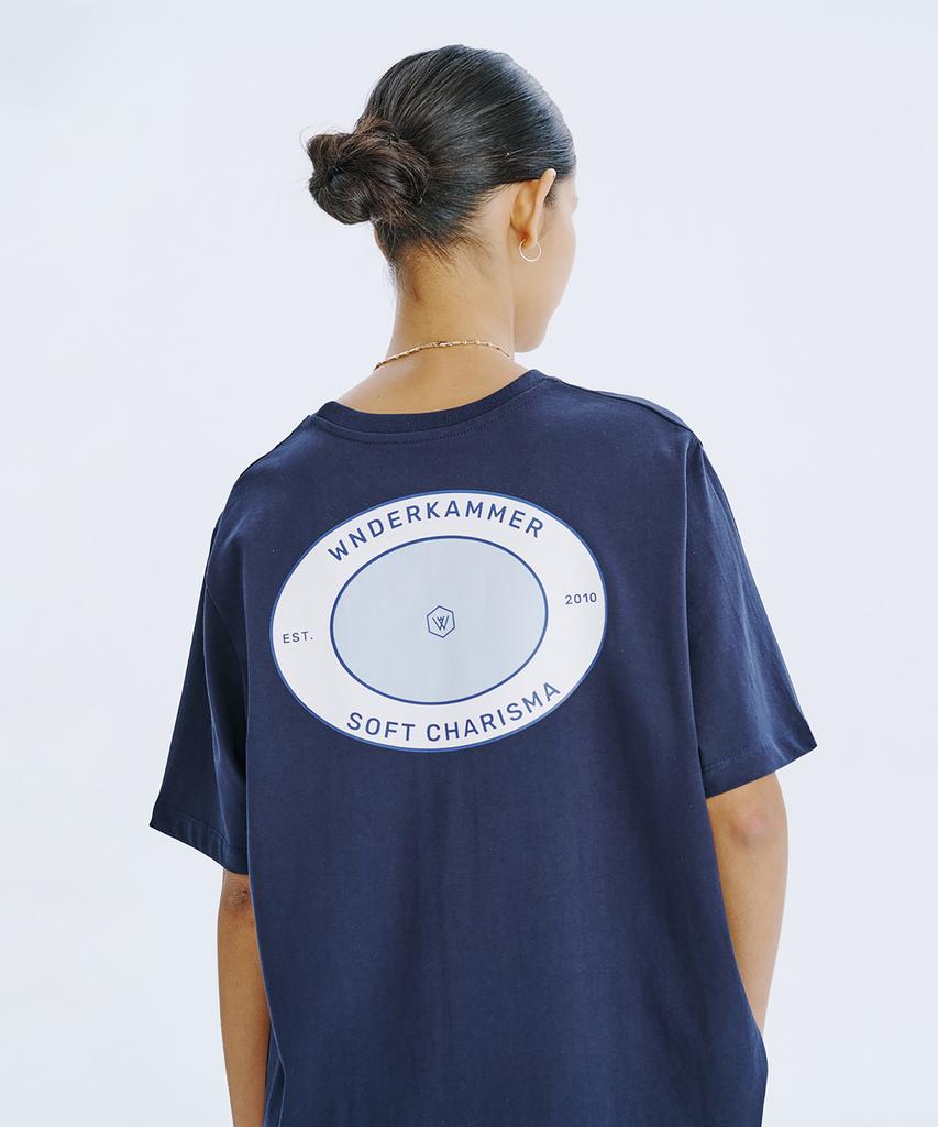 WNDERKAMMER Round Graphic T_Navy