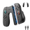 JSAUX Charging Grip for Nintendo Switch JoyPad 2 Protective Case Controller 2, (2-Pack), V-Shaped