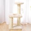 3-Layers Cats Toys Scratching Post Sisal Rope Three Pillars For Kitten Grind Claw Cat Climbing Frame Posts Pet Furniture