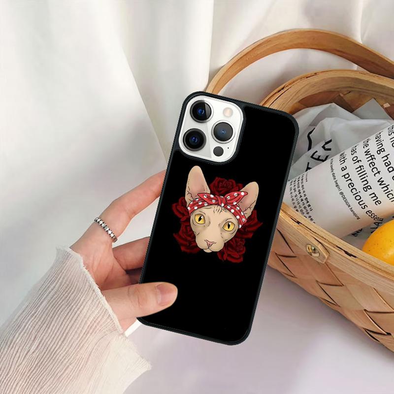 sphynx cat Unique Phone Case For iPhone 17 Air 16 15 14 11 12 13 Pro MAX Plus coque Cover Shell