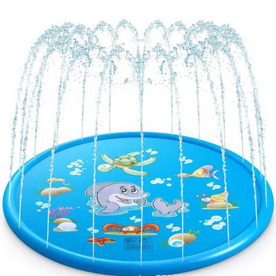 100cm Kids Inflatable Water Spray Pad Round Water Splash Play Pool Playing Sprinkler Swimming Pools