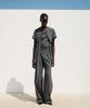 RE RHEE Straight Leg Belted Trouser Charcoal