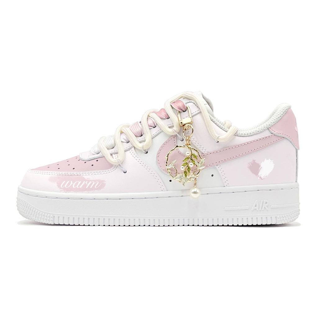 Nike Air Force 1 Low Rezistente la Alunecare Pantofi Skateboard Low top GS Roz Alb DH2920-111(TeamS-S-BOX)