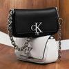 Calvin Klein Letter Twist Lock Flap Chain Shoulder Bag Medium Women Shoulder Bag Moonlight-White DH3240-391