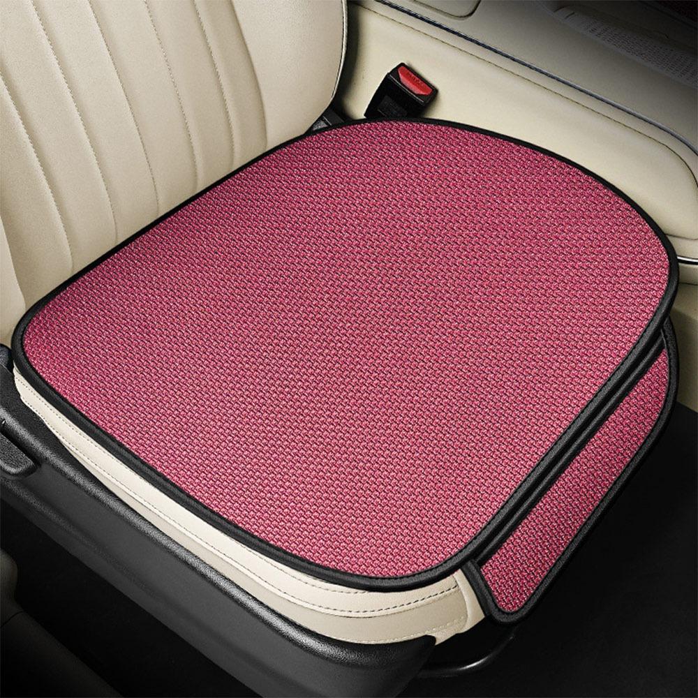 Durable Universal Breathable Car Seat Cushion Non-slip Solid Color Front Seat Cushion Ice Silk Wear-resistant Auto Protector Mat