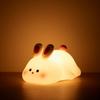 Rabbit Night Silicone Lamp USB Powered Timing Rechargeable Bedside Touch Night Lights for Kid Room Living Room Gift Party Read