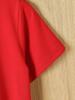Boys' Outdoor Sports Red Casual Loose Round Neck T-shirt