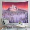 Winter Scene Tapestry Snow Trees Landscape Tapestry Snowy Summit Tapestry Wall Hanging Home Living Room Bedroom Dorm Tapestries