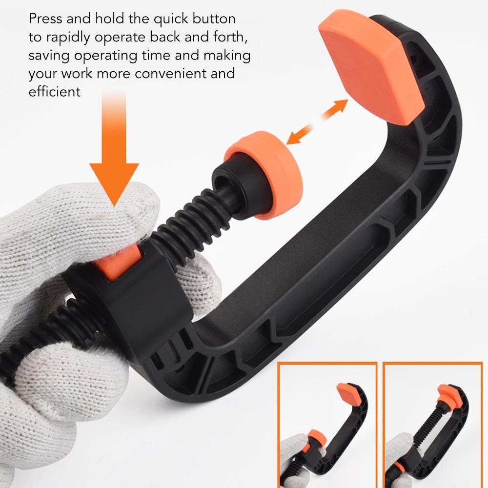 2pcs Plastic C Clamp Adjustable C Clamp Set Quick Grip Quick Release  Clamp  House