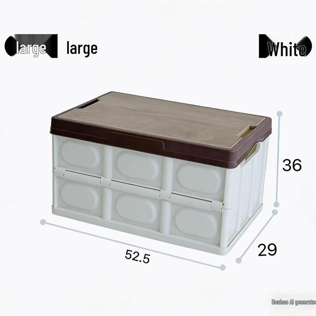 Přenosný skládací piknikový koš s dřevěným víkem