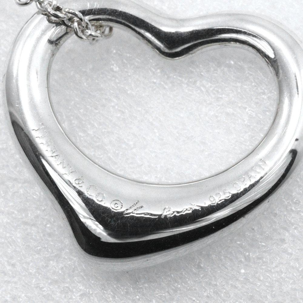 TIFFANY&Co. Open heart Necklace Elsa Peretti Silver925 heart 2.6g Women Used