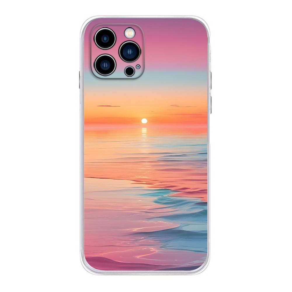 Sunset Silicone Phone Case For iPhone 16,15,Pro,Max,14,Plus,13,12,11,E Mini Air,17,Pro Drop Protection Cover TPU