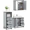VidaXL Ensemble De Meubles De Salle De Bain 3 Pcs Sonoma Grey, Bathroom Cabinet, Bathroom Cupboard, Furniture of 3301018