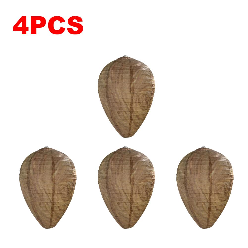 2-5pcs Hanging Wasp Deterrent Paper Hornet Fake Wasp Nest Repellent Hornets Safe Fake Trap Safe Garden Repellent Trap for Yard