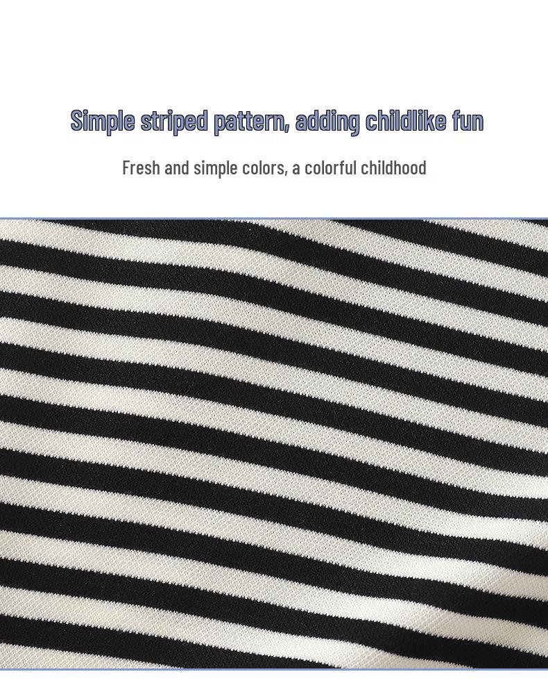 Children's Striped Hoodie for Boys - 2025 Korean Style Fashion, Spring/Autumn Wear, Casual Top for Medium and Small Kids.