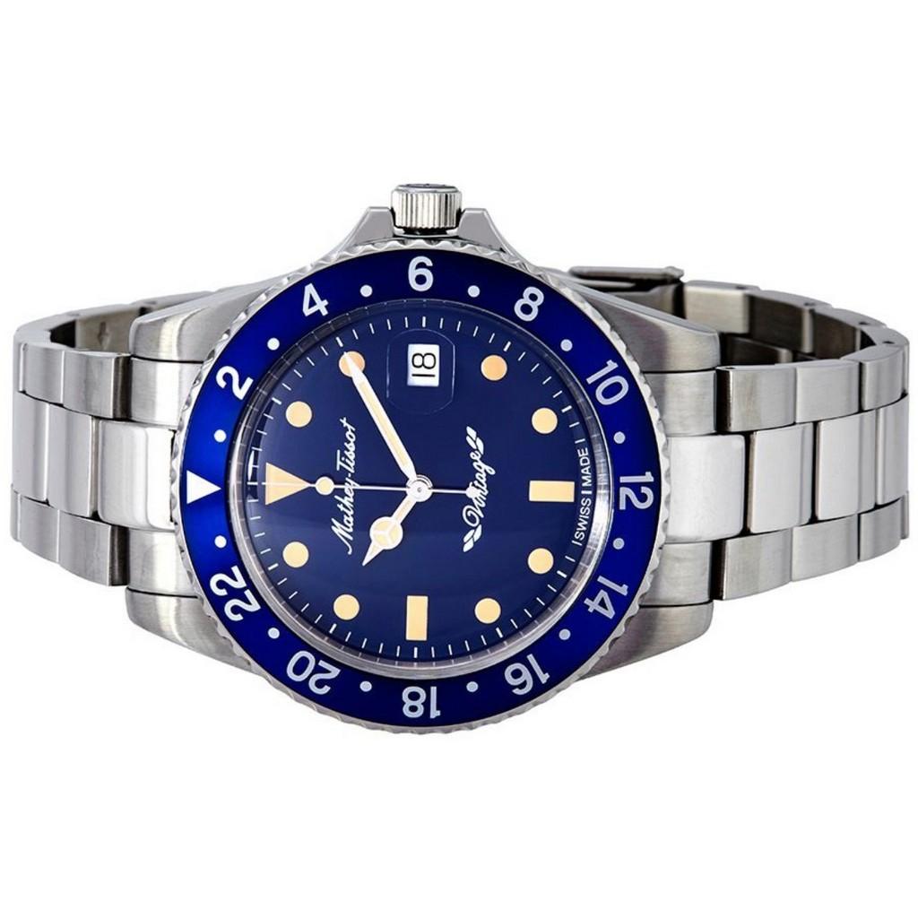 Mathey-Tissot Mathy Vintage Automatic Stainless Steel Blue Dial H901ATBU 100M Men's Watch