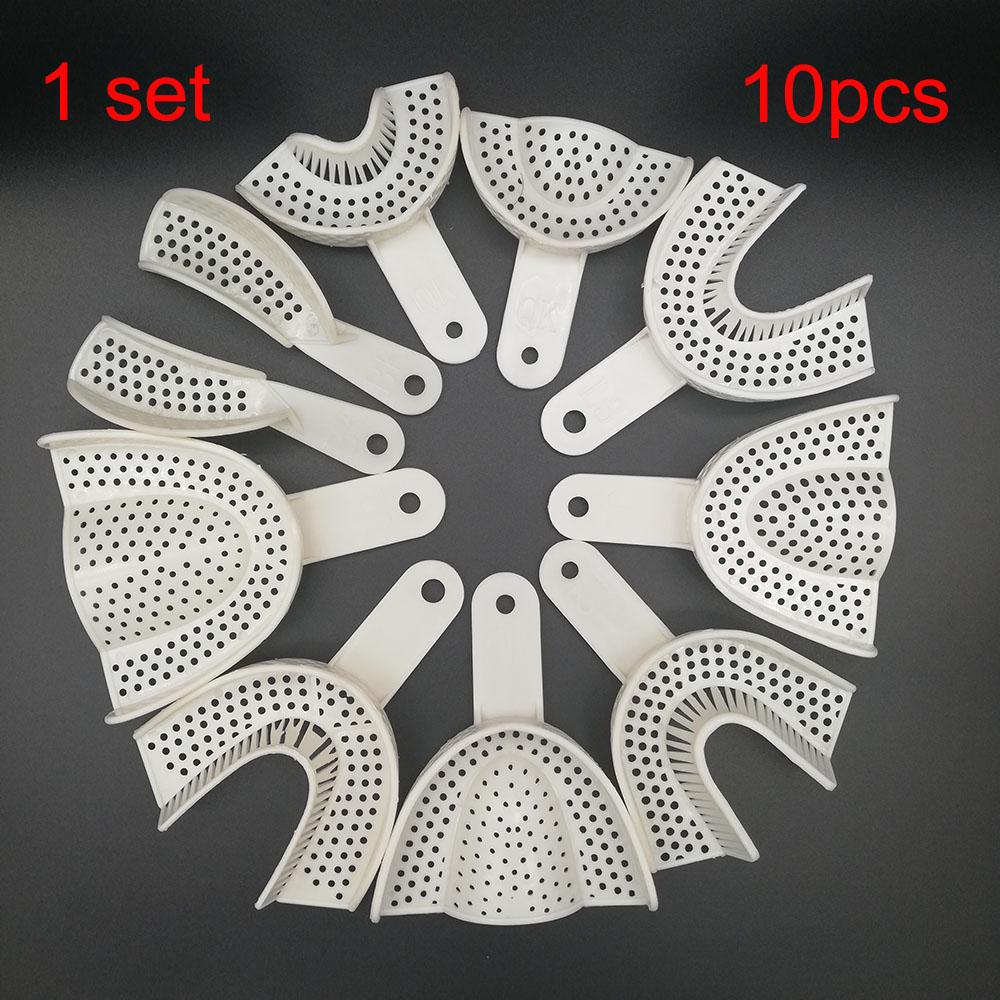Dental Impression Plastic Trays Without Mesh Tray Teeth Holder Dentist Tools Lab Material