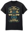 Life Begins At 40 Mens 40th T-Shirt Mens Womens Tees Top BORN In 1985 Legends  Birthday Gift