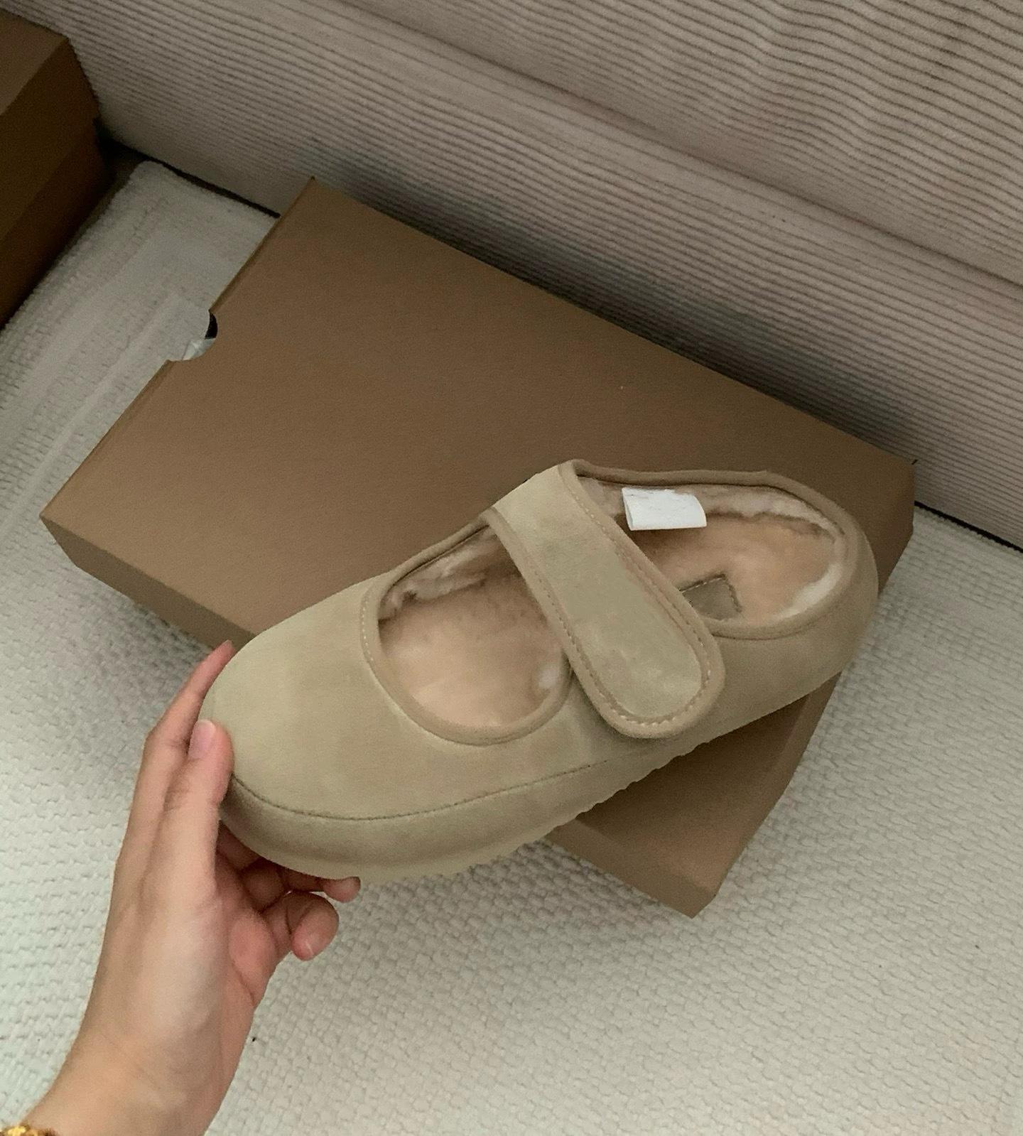 

Baotou slippers women s outer wear 2025 autumn and winter new soft flat Mary Jane shoes ugly cute Velcro light mouth lazy shoes 40