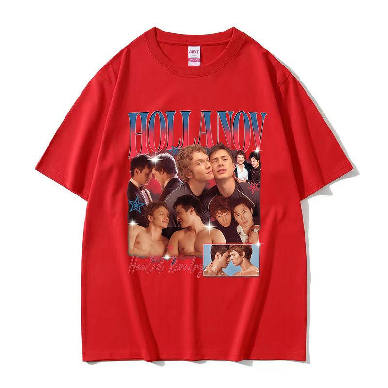

Холланнов Разогретая Соперничество Хоккейный Романтический Фильм Графические Футболки Мужские Винтажная Мода 100% Хлопок Футболка с коротким рукавом Уличная Одежда S