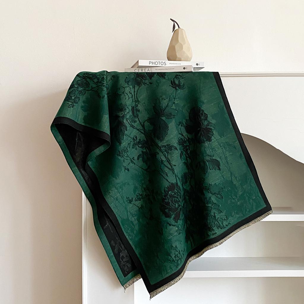 New Luxury Design Winter Two-Sided Cashmere Jacquard Scarves High Quality Women Thicken Wrap Shawl Ladies Brand Pashmina Scarf