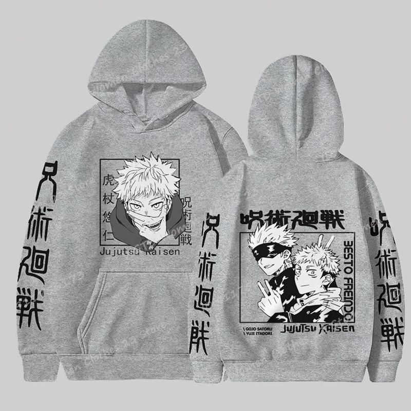 2025 Anime Jujutsu Kaisen Sweats À Capuche Pour Hommes/femmes À Manches Longues Pulls Décontractés Imprimé Anime Unisexe Mode Harajuku Sweat Hauts