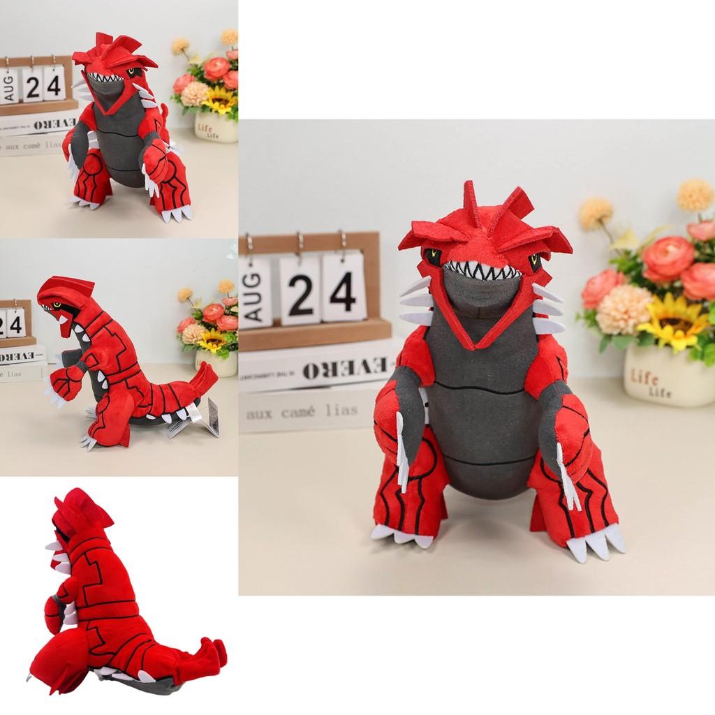 Large Plush Cartoon Dinosaur Plush Toy Featuring Red Groudon Character From Pokemon
