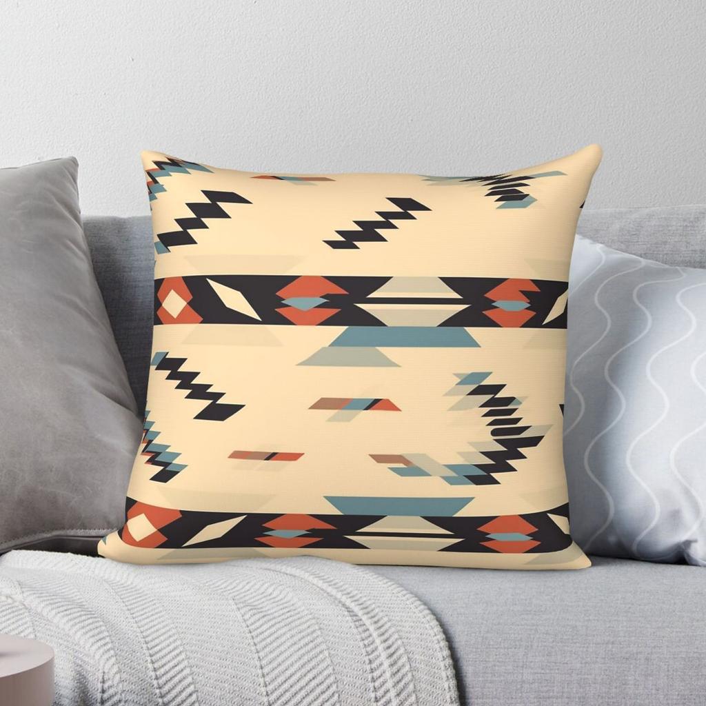 Navajo Tribal Geometric Weaving Pillowcase Polyester Linen Velvet Printed Zip Decor Throw Pillow Case Home Cushion Cover