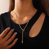 European and American Style Personalized Design Snakehead Necklace Stainless Steel Unique Long Necklace