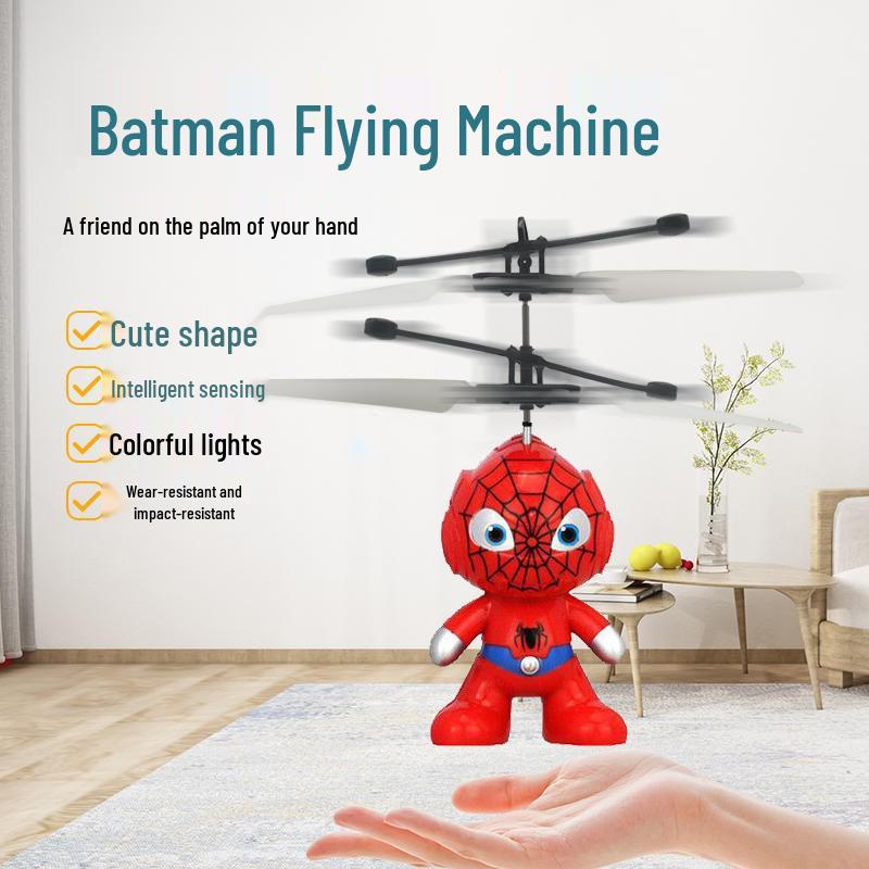 Drop-resistant Children's Remote Control Induction Helicopter Toy with Hovering Lights