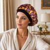 Elastic Wide Band Satin Sleep Bonnet Hair Loss Cover Bath Hair Cap Night Cap  Hair Wrap Accessories