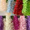 Simulated 6-Leaf Wisteria Flower Fake Flower Violet Ceiling Flower Wisteria Wedding Flower Decorative Vine Decorative Flower Vine