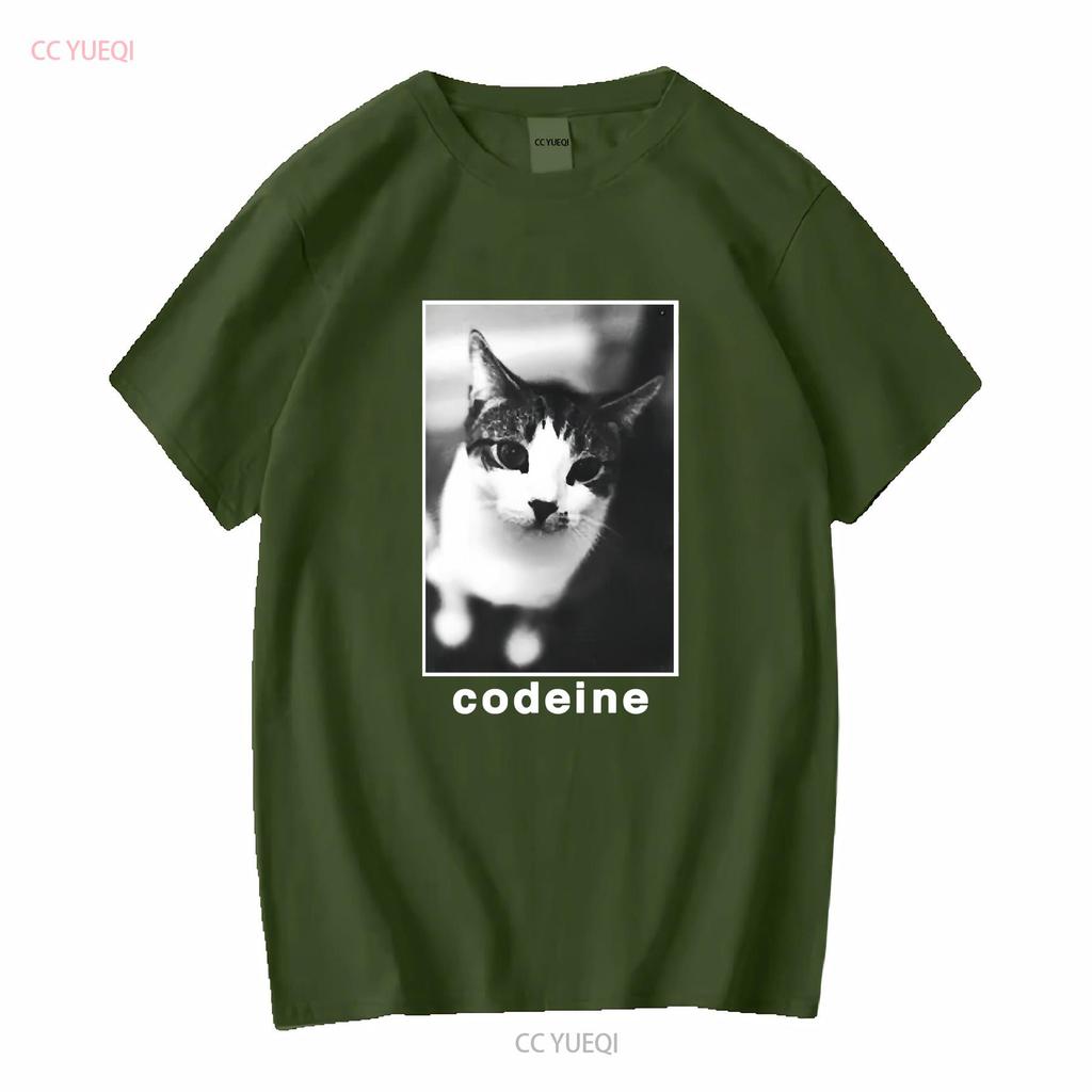 Codeine T Shirt long or short sleeves vintage Washed fashion Unisex Stylish streetwear Slightly homme designer clothes