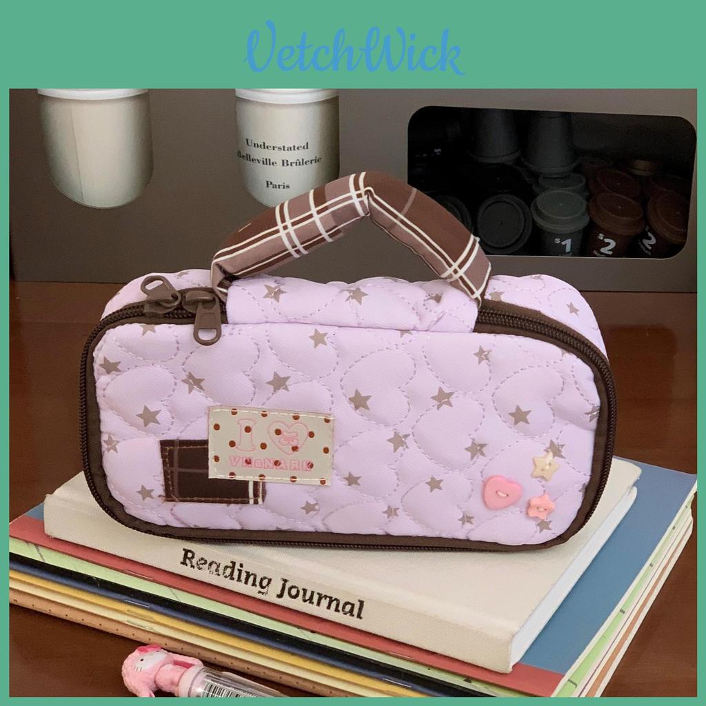 Korean Style Love Heart Pencil Bag With Fashion Design For High School And Middle School