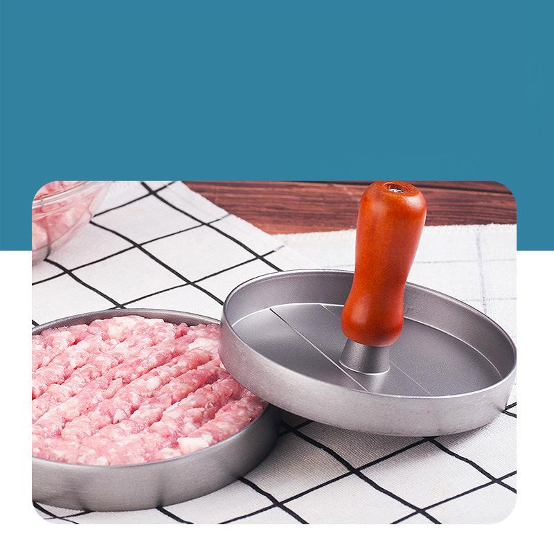 Non-stick Burger Meat Circular Compactor Mold With Plastic Handle Kitchen Tool For Diy Hamburgers And Sandwiches
