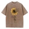 Summer personalized oil painting printed Tshirt casual water wash vintage Tshirt soft Unisex and Women comfortable Tshirt
