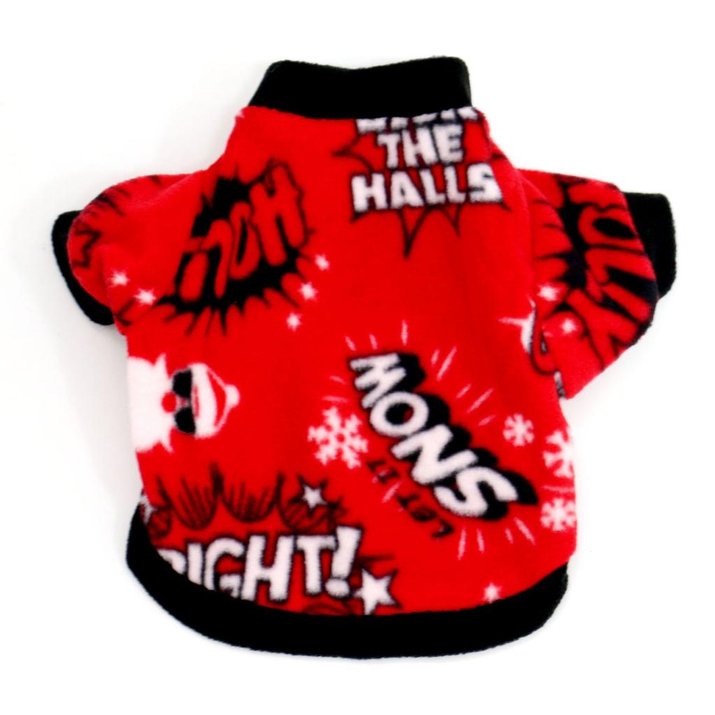Autumn and Winter Classic Christmas, Dog and Kitten Fleece Jacket, Multi-color Selection