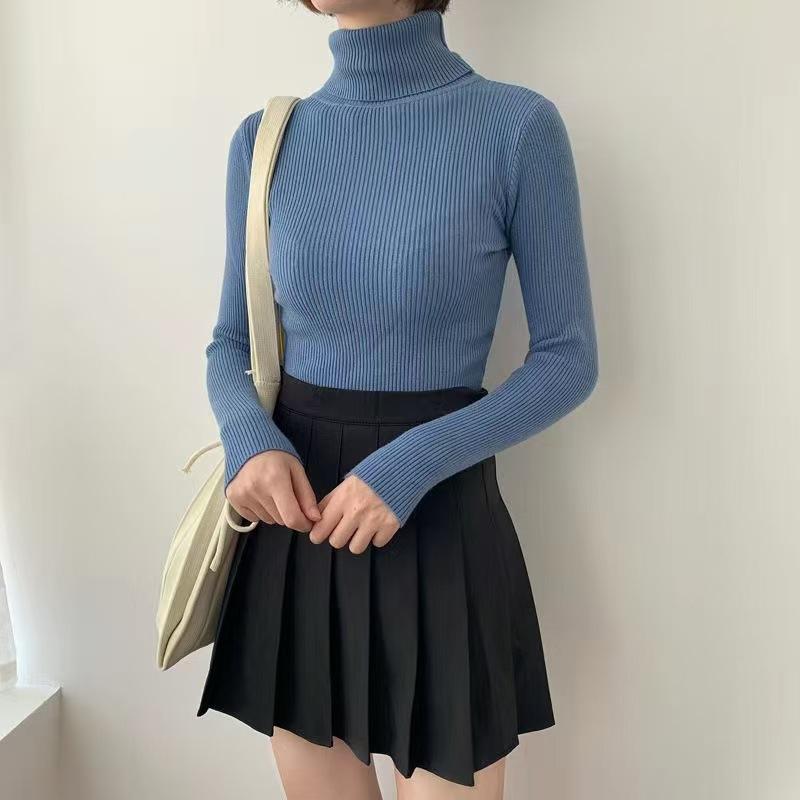 Turtleneck sweater women's new autumn and winter pullover long-sleeved bottoming shirt women's knitted sweater