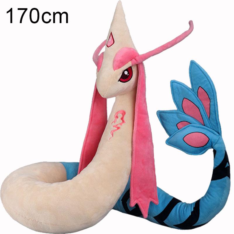 Big Size Shiny  Milotic Plush Toy Cartoon Animals Stuffed Pillow Doll Children'S Day Gifts