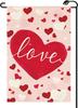 Love Heart Valentines Day Garden Ag 12x18 Inch Vertical Double Seasonal Anniversary Wedding Sided Small Ags Farmhouse Ou SSL