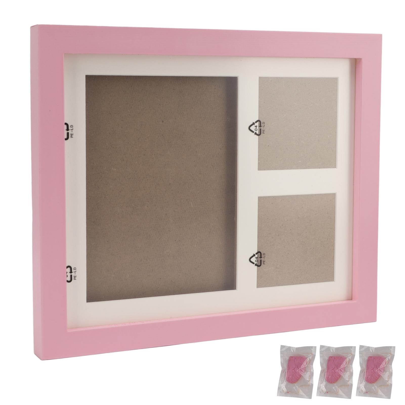 

Dog Cat Paw Prints Pet Wall Frame Paw Print Kit for Dog Owner Cat Owner Pet LoversPink Mud Pink Frame